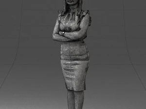 000327 Business Woman Standing 1212 3D Model