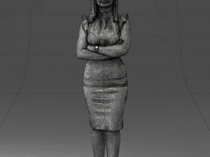 000327 Business Woman Standing 1212 3D Model