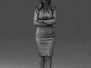 000327 Business Woman Standing 1212 3D Model