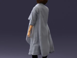 000328 Modern Woman with Red Handbag 1223 3D Model