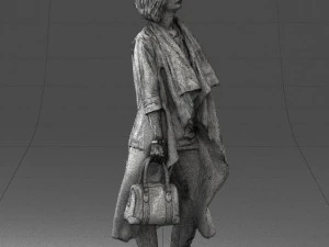 000328 Modern Woman with Red Handbag 1223 3D Model