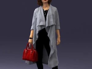 000328 Modern Woman with Red Handbag 1223 3dp 3D Print Model