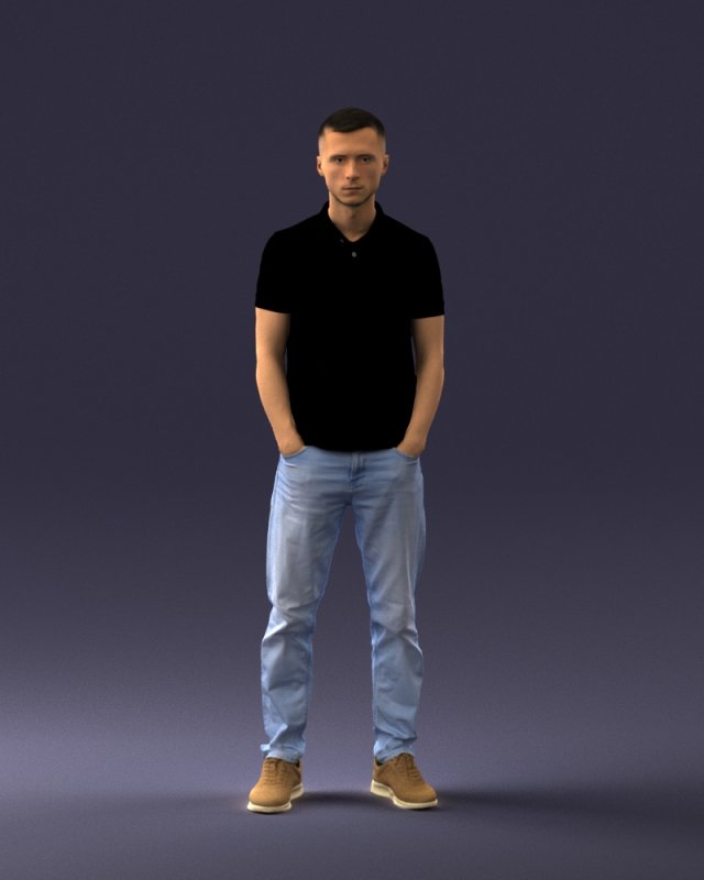 man in casual clothes 1226 Modelo 3D .c4d .max .obj .3ds .fbx .stl .blend 