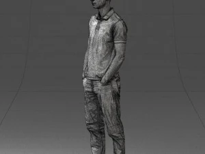 000329 Young Man in Casual Outfit 1226 3D Model
