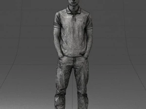 000329 Young Man in Casual Outfit 1226 3D Model
