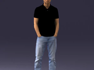 000329 Young Man in Casual Outfit 1226 3dp 3D Print Model