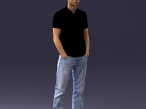 000329 Young Man in Casual Outfit 1226 3dp 3D Print Model