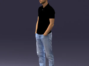 000329 Young Man in Casual Outfit 1226 3dp 3D Print Model
