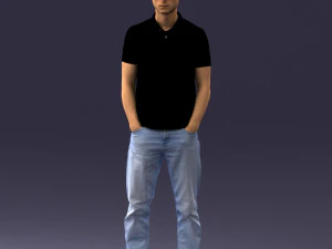 000329 Young Man in Casual Outfit 1226 3dp 3D Print Model
