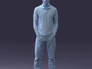 000329 Young Man in Casual Outfit 1226 3dp 3D Print Model