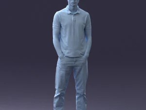 000329 Young Man in Casual Outfit 1226 3dp 3D Print Model