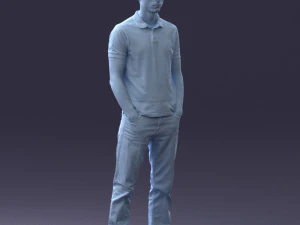 000329 Young Man in Casual Outfit 1226 3dp 3D Print Model