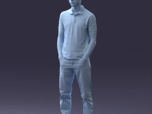 000329 Young Man in Casual Outfit 1226 3dp 3D Print Model