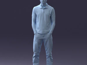 000329 Young Man in Casual Outfit 1226 3dp 3D Print Model