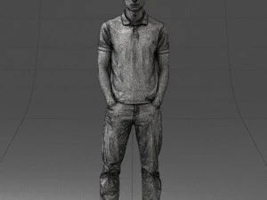 000329 Young Man in Casual Outfit 1226 3dp 3D Print Model
