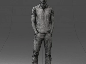 000329 Young Man in Casual Outfit 1226 3dp 3D Print Model