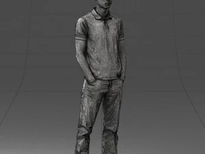 000329 Young Man in Casual Outfit 1226 3dp 3D Print Model