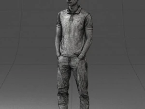 000329 Young Man in Casual Outfit 1226 3dp 3D Print Model