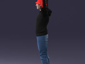 000326 Cheering Fan with Scarf 1212 3D Model