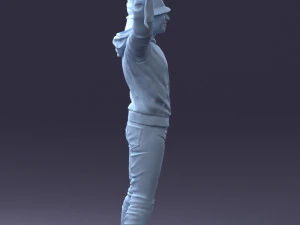 000326 Cheering Fan with Scarf 1212 3D Model