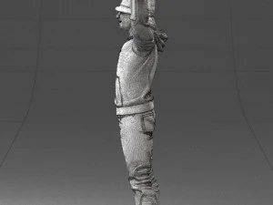 000326 Cheering Fan with Scarf 1212 3D Model