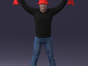 football fan 1212-1 3d print ready 3D Print Model