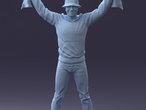 football fan 1212-1 3d print ready Modelo de impresión 3D