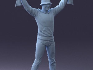 football fan 1212-1 3d print ready Modelo de impresión 3D