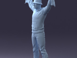 football fan 1212-1 3d print ready Modelo de impresión 3D