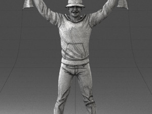 football fan 1212-1 3d print ready Modelo de impresión 3D
