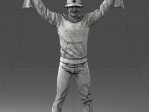 football fan 1212-1 3d print ready Modelo de impresión 3D