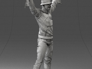 football fan 1212-1 3d print ready Modelo de impresión 3D