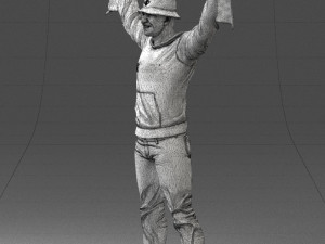 football fan 1212-1 3d print ready Modelo de impresión 3D