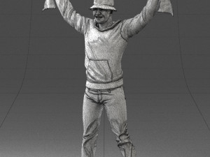 football fan 1212-1 3d print ready Modelo de impresión 3D
