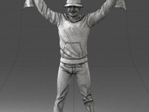 football fan 1212-1 3d print ready Modelo de impresión 3D