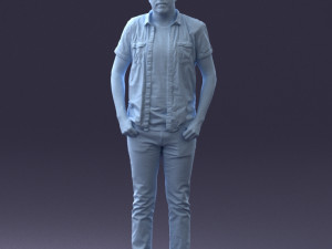 man in a plaid shirt 1202 3D Model