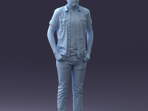 man in a plaid shirt 1202 3D Model
