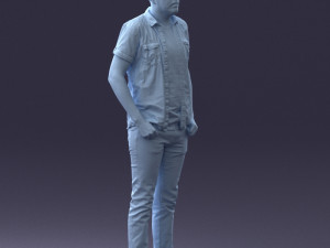 man in a plaid shirt 1202 3D Model