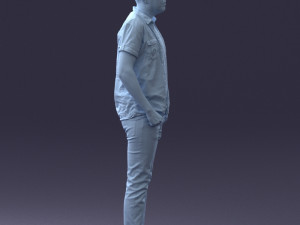 man in a plaid shirt 1202 3D Model