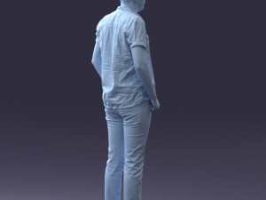 man in a plaid shirt 1202 3D Model