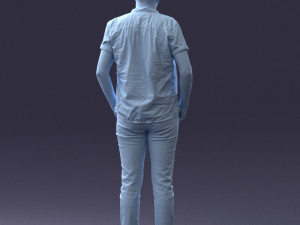 man in a plaid shirt 1202 3D Model
