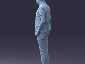 man in a plaid shirt 1202 3D Model