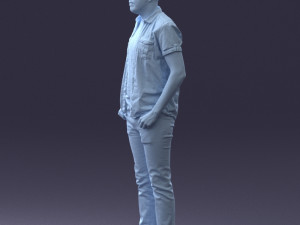 man in a plaid shirt 1202 3D Model
