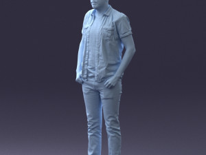 man in a plaid shirt 1202 3D Model
