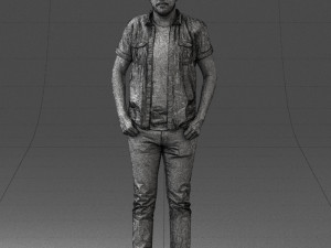 man in a plaid shirt 1202 3D Model