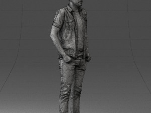 man in a plaid shirt 1202 3D Model