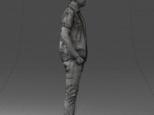 man in a plaid shirt 1202 3D Model