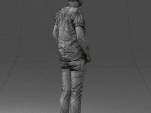 man in a plaid shirt 1202 3D Model