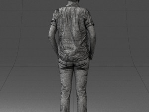 man in a plaid shirt 1202 3D Model