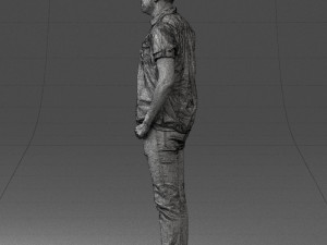 man in a plaid shirt 1202 3D Model